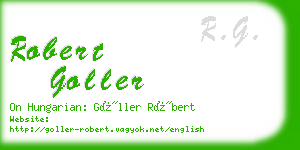 robert goller business card